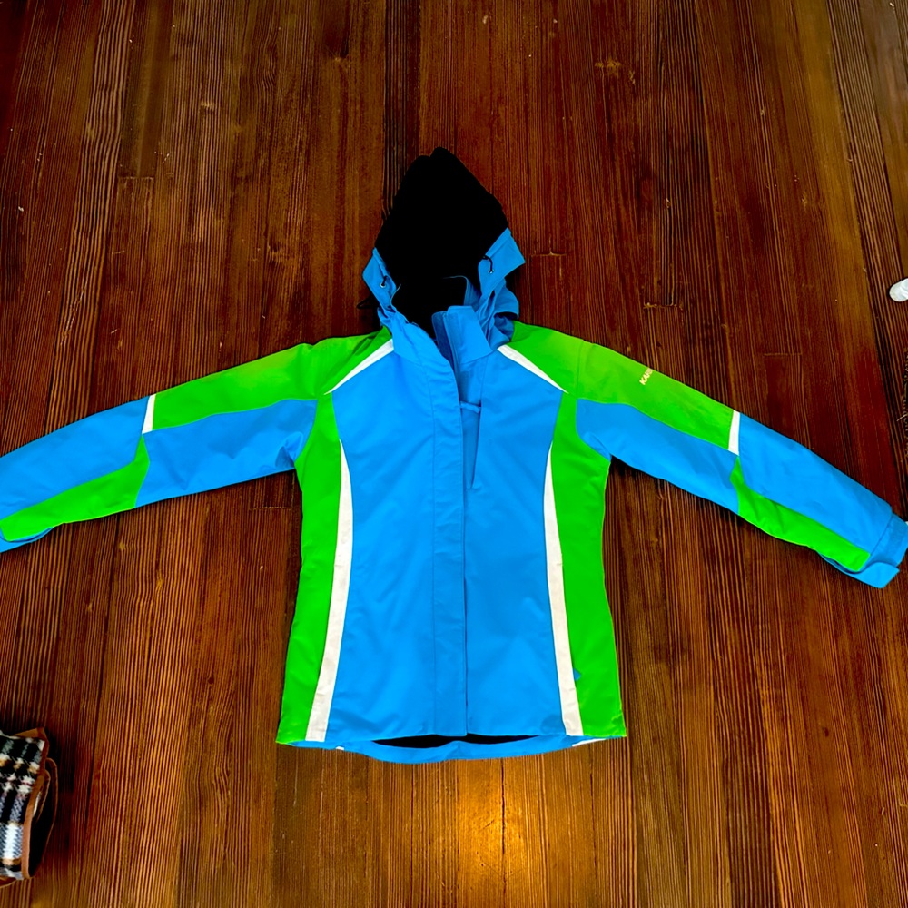 Girls ski/snowboard/snow jacket, sz 14 L. Excellent cond. Waterproof, insulated